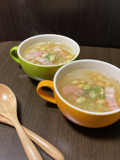 5分で出来るオニオンビーンズスープ-レシピのメイン写真
