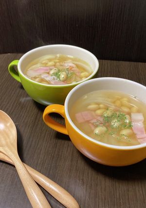 5分で出来るオニオンビーンズスープ-レシピのメイン写真