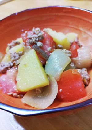 トマトの味噌じゃが-レシピのメイン写真