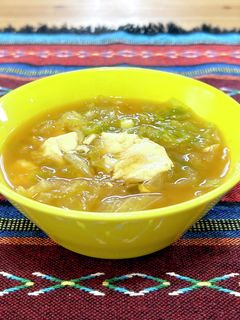 レタスと豆腐の中華風ピリ辛スープ-レシピのメイン写真