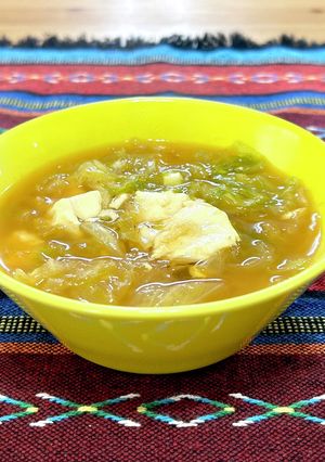 レタスと豆腐の中華風ピリ辛スープ-レシピのメイン写真