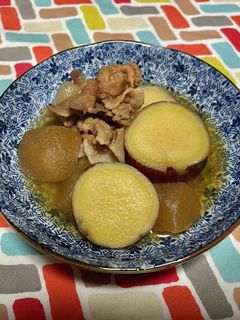 超簡単☆旨味堪能!さつまいもと林檎の煮物-レシピのメイン写真