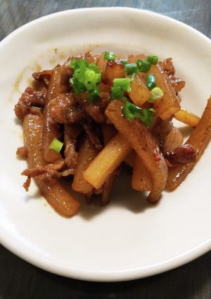 大根と豚肉の甘ピリ炒め煮-レシピのメイン写真