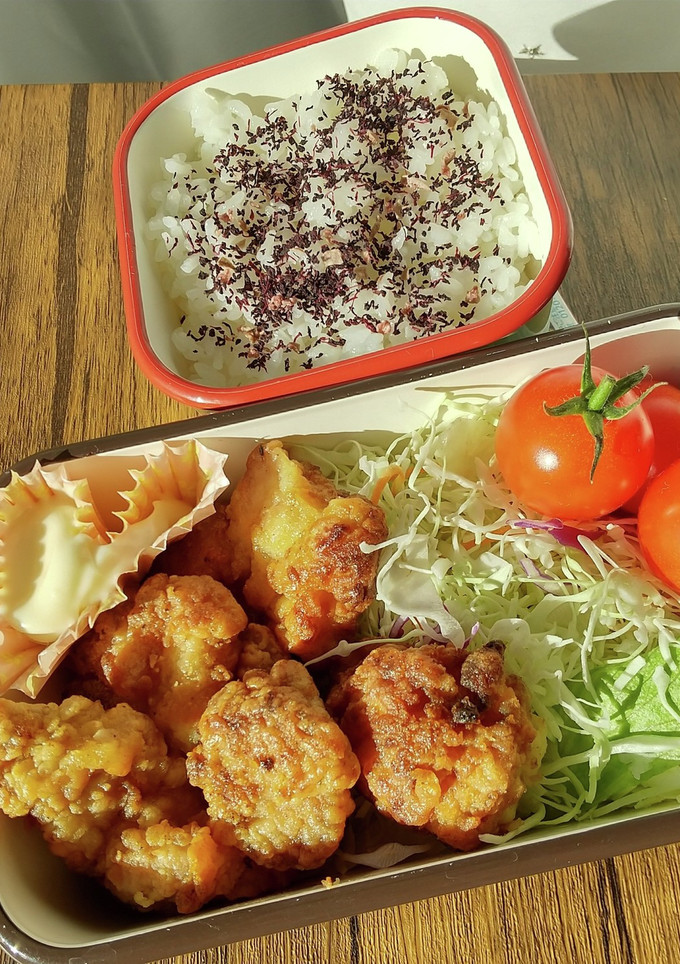 今日の自分弁当☆唐揚げ弁当♪-レシピのメイン写真