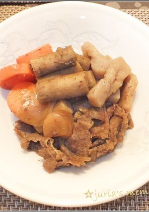 ゴボウと牛肉のゴロゴロ煮-レシピのメイン写真