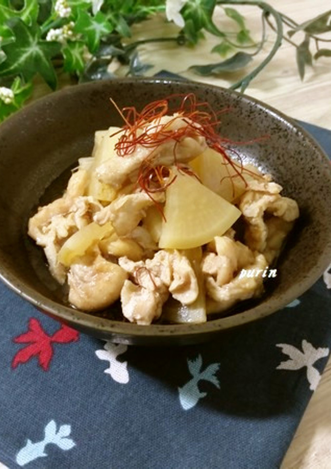 大根と鶏皮の麺つゆ煮-レシピのメイン写真