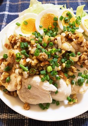 蒸し鶏のナッツソースかげ-レシピのメイン写真