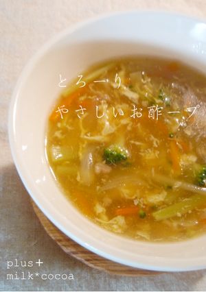 野菜たっぷり♪とろ〜りやさしいお酢ープ-レシピのメイン写真