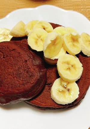 バレンタインにも♡ココアパンケーキ-レシピのメイン写真