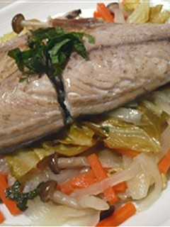 お酢でさっぱり*鯖と野菜の蒸し焼き-レシピのメイン写真