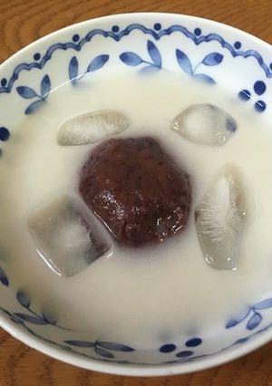 おはぎの冷やし甘酒しるこ（餡子）-レシピのメイン写真