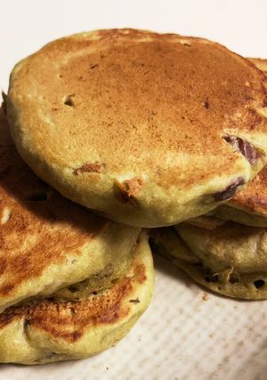 つぶあんと抹茶のおからホットケーキ-レシピのメイン写真
