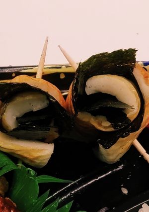 “くるくる15号竹輪に味付け海苔サンド”-レシピのメイン写真
