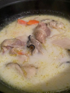 牡蠣と鶏もものミルクスープ-レシピのメイン写真