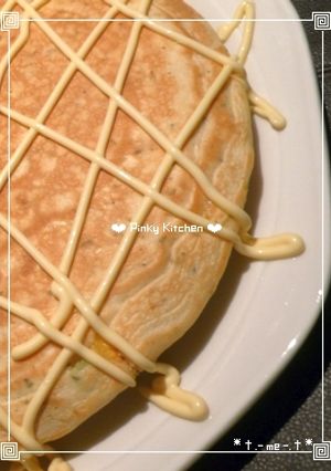 ❤簡単！朝ごパンケーキ×ネギマヨチーズ❤-レシピのメイン写真