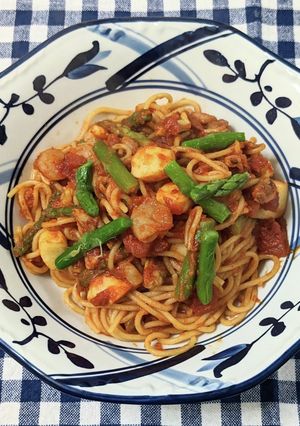 ZENBヌードルでシーフードトマトパスタ-レシピのメイン写真