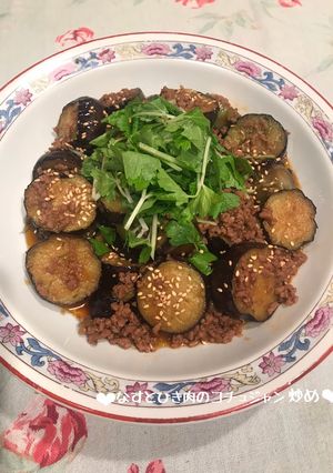なすとひき肉のコチュジャン炒め♪-レシピのメイン写真