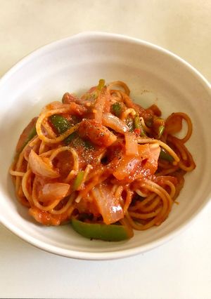 グルテンフリーな麺で簡単ナポリタン☆-レシピのメイン写真