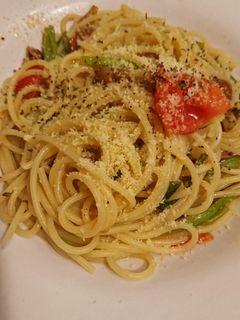 カブの葉となめこのパスタ-レシピのメイン写真