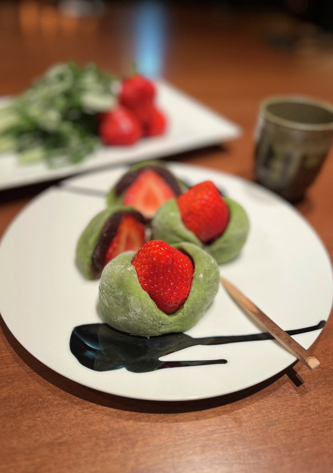 レンジで簡単！よもぎ大福　いちご大福-レシピのメイン写真
