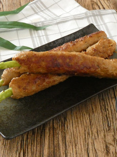 アスパラの味噌マヨつくね-レシピのメイン写真