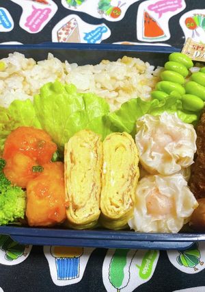 時短お弁当盛り付け記録　揚げ玉ご飯-レシピのメイン写真