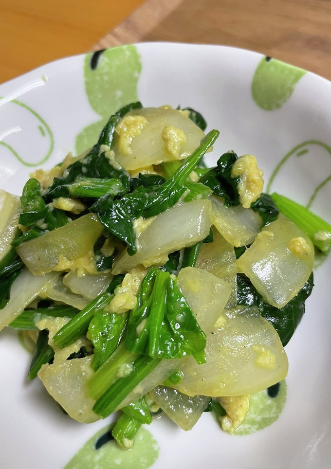 ほうれん草と卵の炒め物-レシピのメイン写真