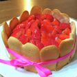 米粉活用 苺シャルロットケーキ RAW