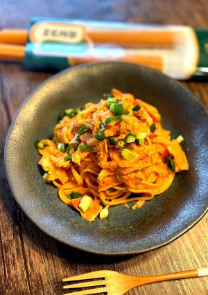 ZENBヌードルでキムチクリームパスタ-レシピのメイン写真