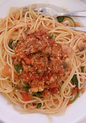簡単ツナ缶トマトパスタ-レシピのメイン写真
