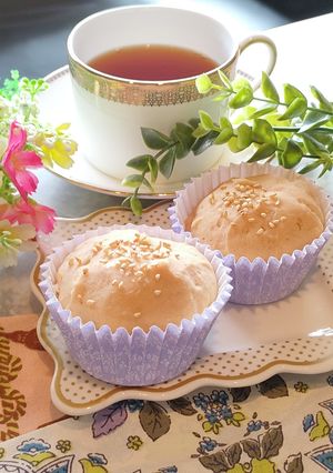５分で！グルテンフリーきな粉蒸しパン-レシピのメイン写真