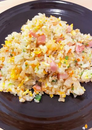 本日のまかない。ベーコンシーフード炒飯！-レシピのメイン写真