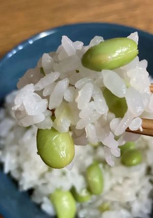 枝豆の塩麹入り炊き込みご飯-レシピのメイン写真