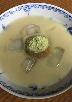 おはぎの冷やし甘酒しるこ(きなこ)-レシピのメイン写真