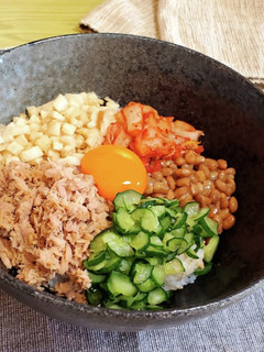 ツナ缶でお手軽!スタミナ満点ばくだん丼!-レシピのメイン写真