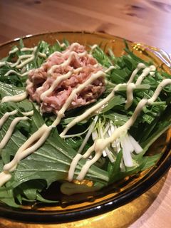 簡単 水菜とツナのサラダ-レシピのメイン写真