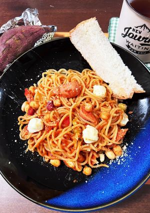 サラダ豆とトマトバジルパスタ-レシピのメイン写真