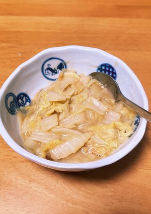 白菜だけのめんつゆバター炒め-レシピのメイン写真