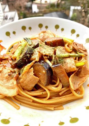 豚肉と茄子のコチュジャンパスタ-レシピのメイン写真