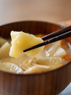 ツルプル☆すいとん入り味噌汁♪-レシピのメイン写真