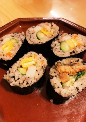 ご飯が余ったらサラダ巻き -レシピのメイン写真