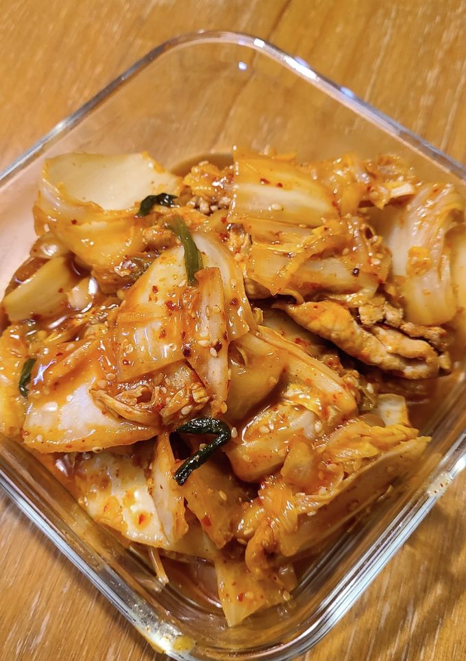 豚キムチ炒め　白菜でかさ増し　白菜消費　-レシピのメイン写真