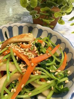 豆苗*竹輪*人参の簡単炒め-レシピのメイン写真