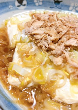 簡単！美味すぎる！レンチンねぎツナ豆腐-レシピのメイン写真