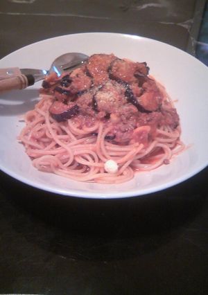 茄子とトマトのカフェ風パスタ-レシピのメイン写真