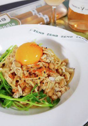 キノコと納豆とソイミートのZENBパスタ-レシピのメイン写真