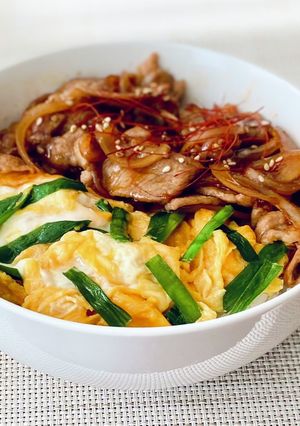 スタミナたっぷり！中華風の二色丼-レシピのメイン写真