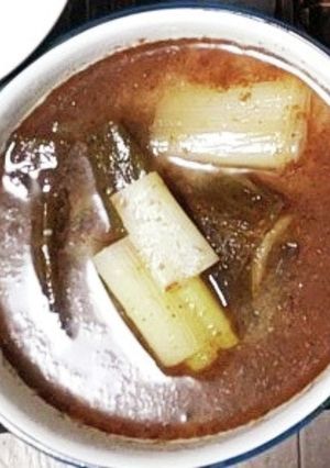 「ねぎ汁味噌味」カツオ粉と胡麻油の旨味-レシピのメイン写真