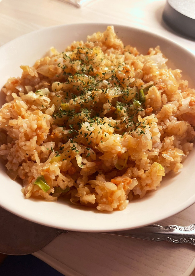 身長は何センチが良いのか　鮭フレーク炒飯-レシピのメイン写真