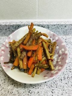 スルメ入りのきんぴらごぼう-レシピのメイン写真